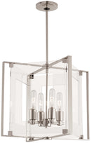 George Kovacs - P1404-613 - Four Light Pendant - Crystal-Clear - Polished Nickel