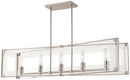 George Kovacs - P1405-613 - Five Light Island Pendant - Crystal-Clear - Polished Nickel