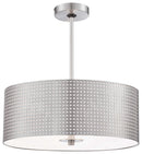 George Kovacs - P5743-084 - Three Light Pendant - Grid - Brushed Nickel