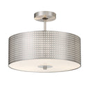 George Kovacs - P5747-084 - Three Light Semi Flush Mount - Grid - Brushed Nickel