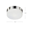 Kuzco Lighting - 52022BN - Two Light Flush Mount - Lomita - Brushed Nickel