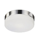 Two Light Flush Mount<br /><span style="color:#4AB0CE;">Entrega: 4-10 dias en USA</span><br /><span style="color:#4AB0CE;font-size:60%;">PREGUNTE POR ENTREGA EN PANAMA</span><br />Collection: Lomita<br />Finish: Brushed Nickel