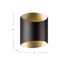 LED Wall Sconce<br /><span style="color:#4AB0CE;">Entrega: 4-10 dias en USA</span><br /><span style="color:#4AB0CE;font-size:60%;">PREGUNTE POR ENTREGA EN PANAMA</span><br />Collection: Preston<br />Finish: Black