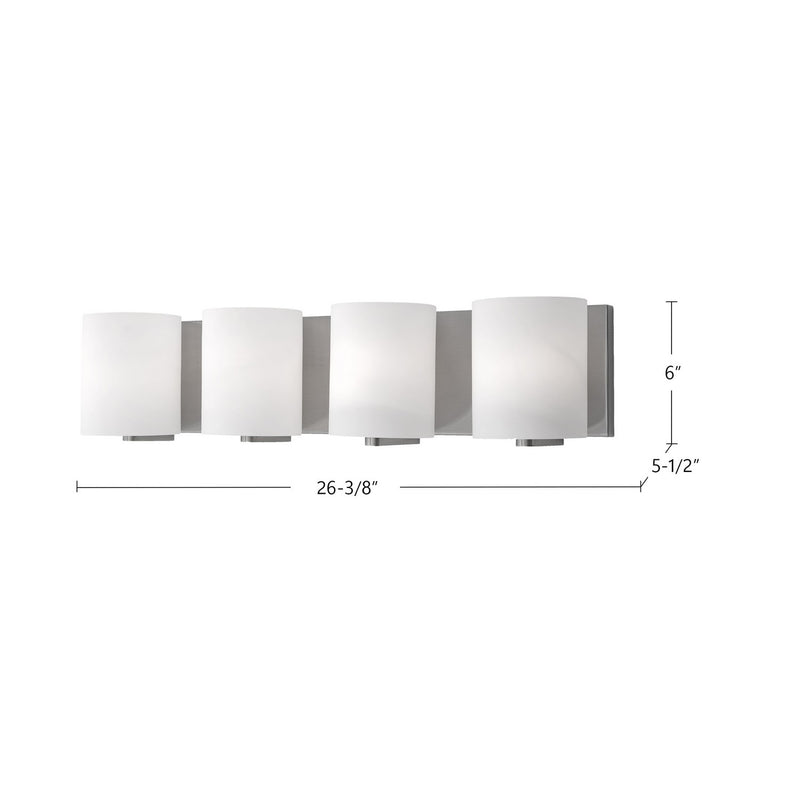 Kuzco Lighting - 70234BN - Four Light Vanity - Bridgewater - Brushed Nickel