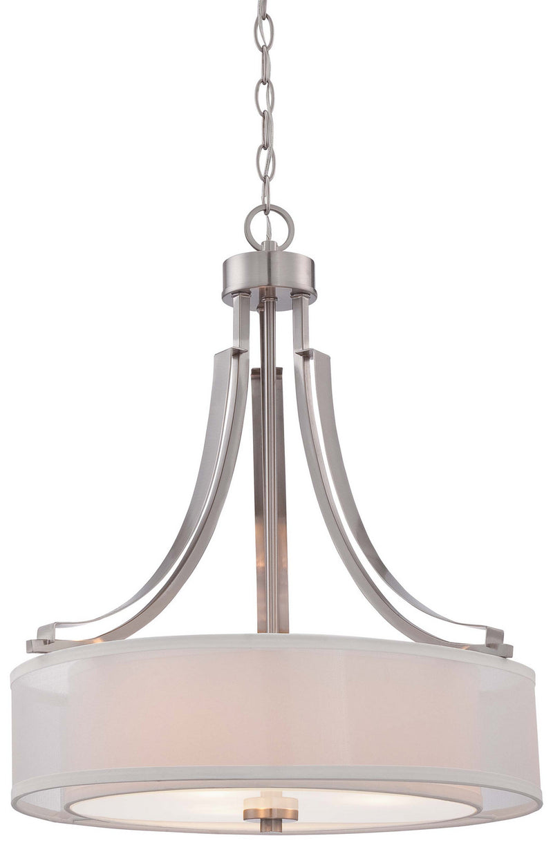 Minka-Lavery - 4104-84 - Three Light Pendant - Parsons Studio - Brushed Nickel