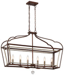 Minka-Lavery - 4346-593 - Six Light Island Pendant - Astrapia - Dark Rubbed Sienna w/Aged Silver