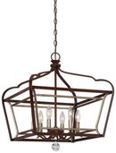 Minka-Lavery - 4348-593 - Six Light Pendant - Astrapia - Dark Rubbed Sienna w/Aged Silver