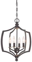 Minka-Lavery - 4374-579 - Four Light Mini Chandelier - Middletown - Downton Bronze w/Gold Highlights