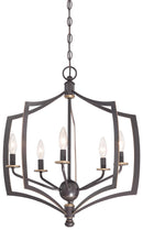 Minka-Lavery - 4375-579 - Five Light Chandelier - Middletown - Downton Bronze w/Gold Highlights