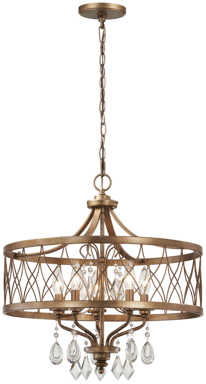 Minka-Lavery - 4404-581 - Five Light Chandelier - West Liberty - Olympus Gold