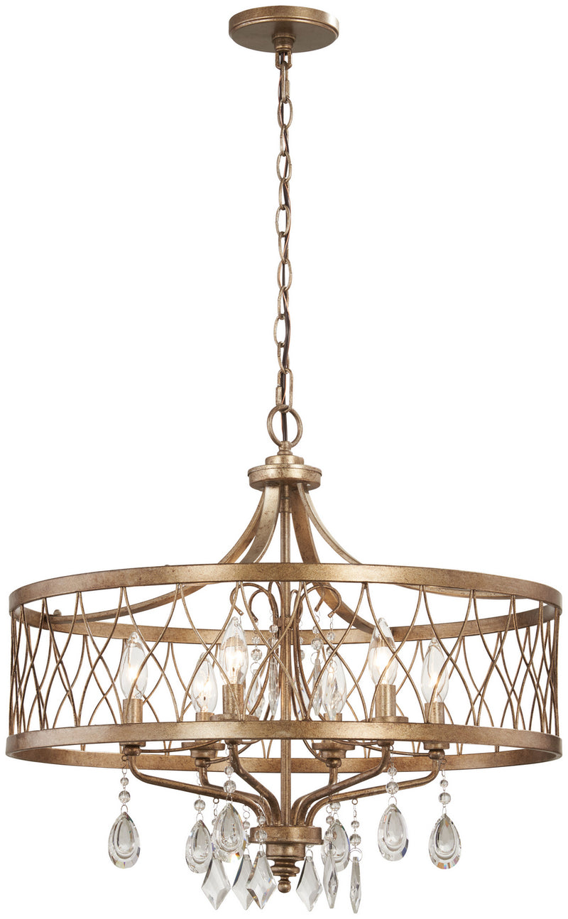 Minka-Lavery - 4406-581 - Six Light Chandelier - West Liberty - Olympus Gold