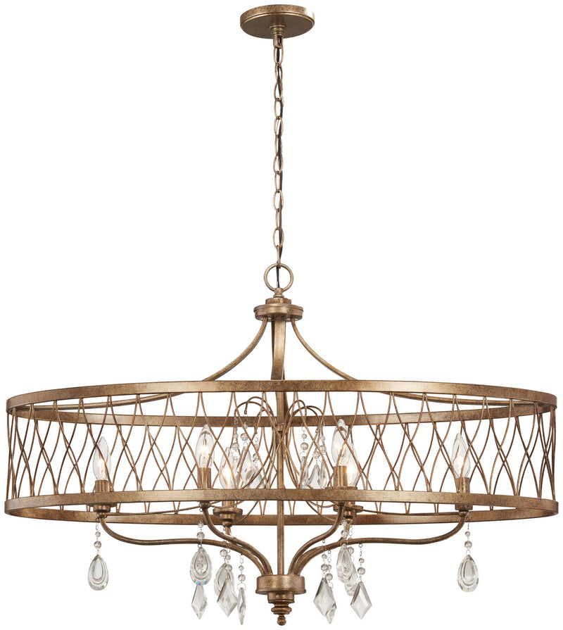 Minka-Lavery - 4407-581 - Six Light Island Pendant - West Liberty - Olympus Gold