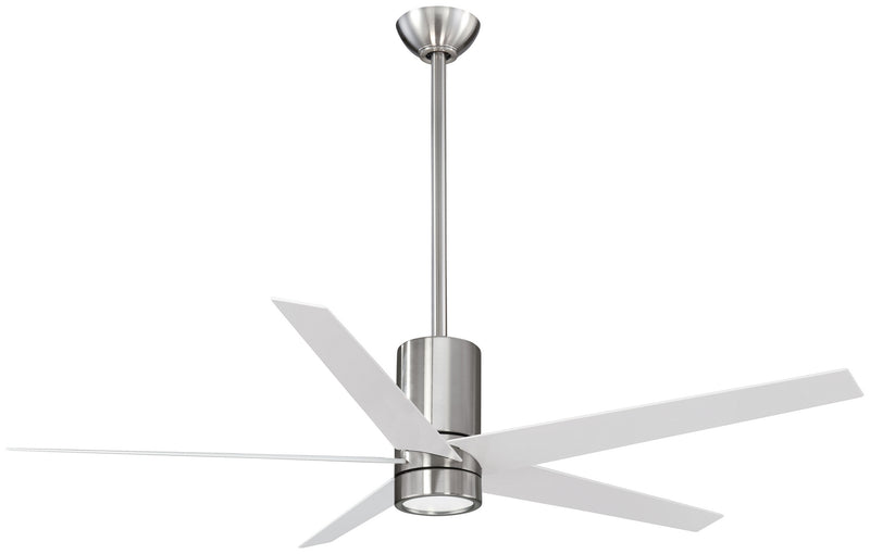 Minka Aire - F828-BN/WH - 56"Ceiling Fan - Symbio - Brushed Nickel With White Blades