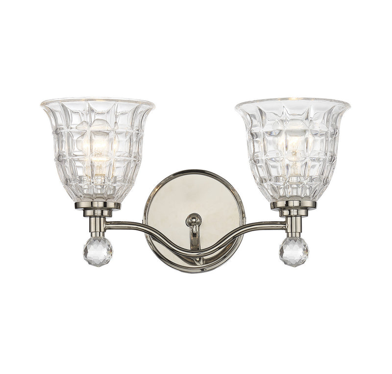 Savoy House - 8-880-2-109 - Two Light Bath Bar - Birone - Polished Nickel