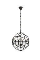 Elegant Lighting - 1130D17DB/RC - Four Light Pendant - Geneva - Dark Bronze