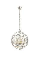 Elegant Lighting - 1130D17PN-GT/RC - Four Light Pendant - Geneva - Polished Nickel