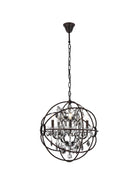 Elegant Lighting - 1130D20DB-SS/RC - Five Light Pendant - Geneva - Dark Bronze