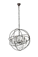 Elegant Lighting - 1130D32DB/RC - Six Light Chandelier - Geneva - Dark Bronze