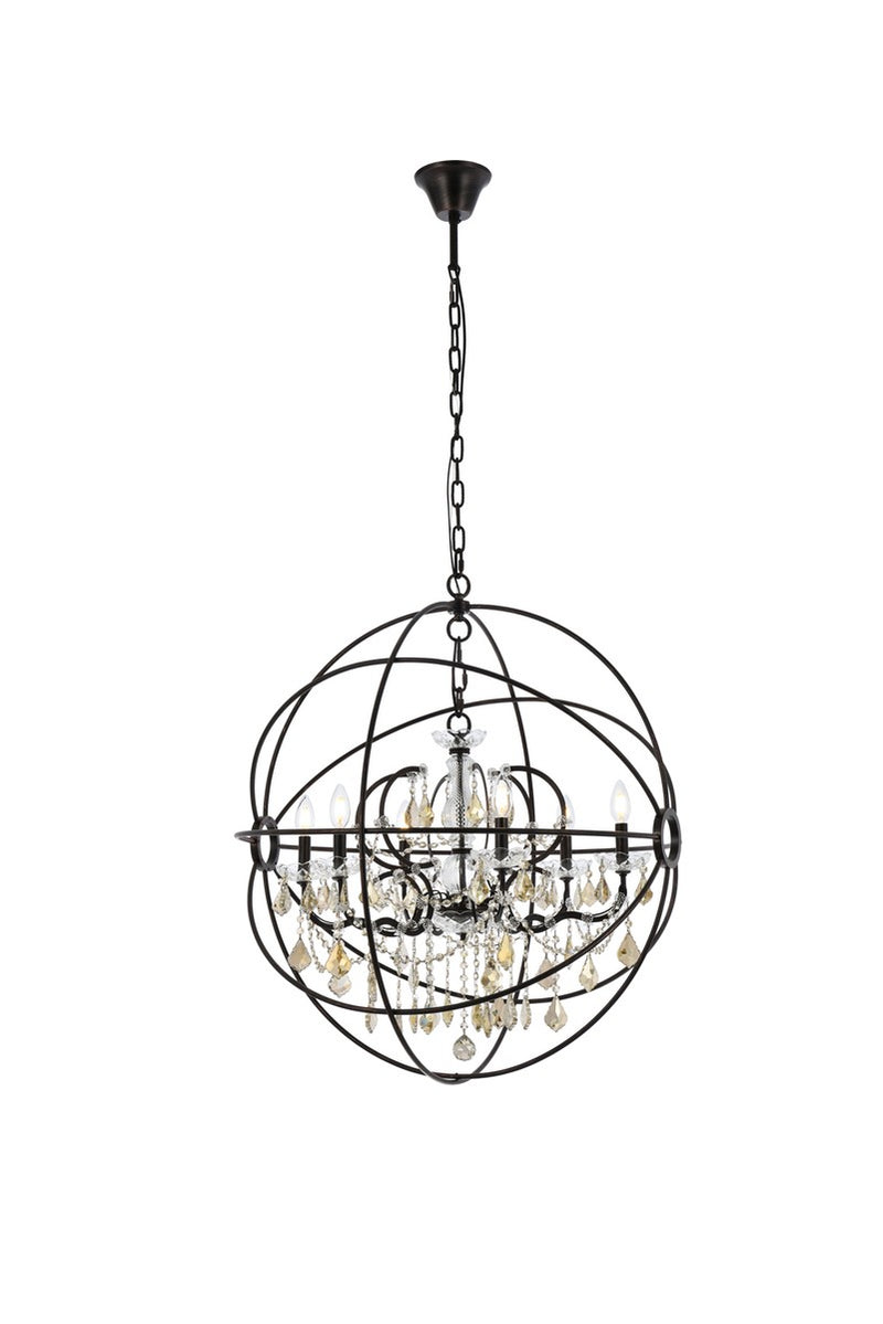 Elegant Lighting - 1130D32DB-GT/RC - Six Light Chandelier - Geneva - Dark Bronze