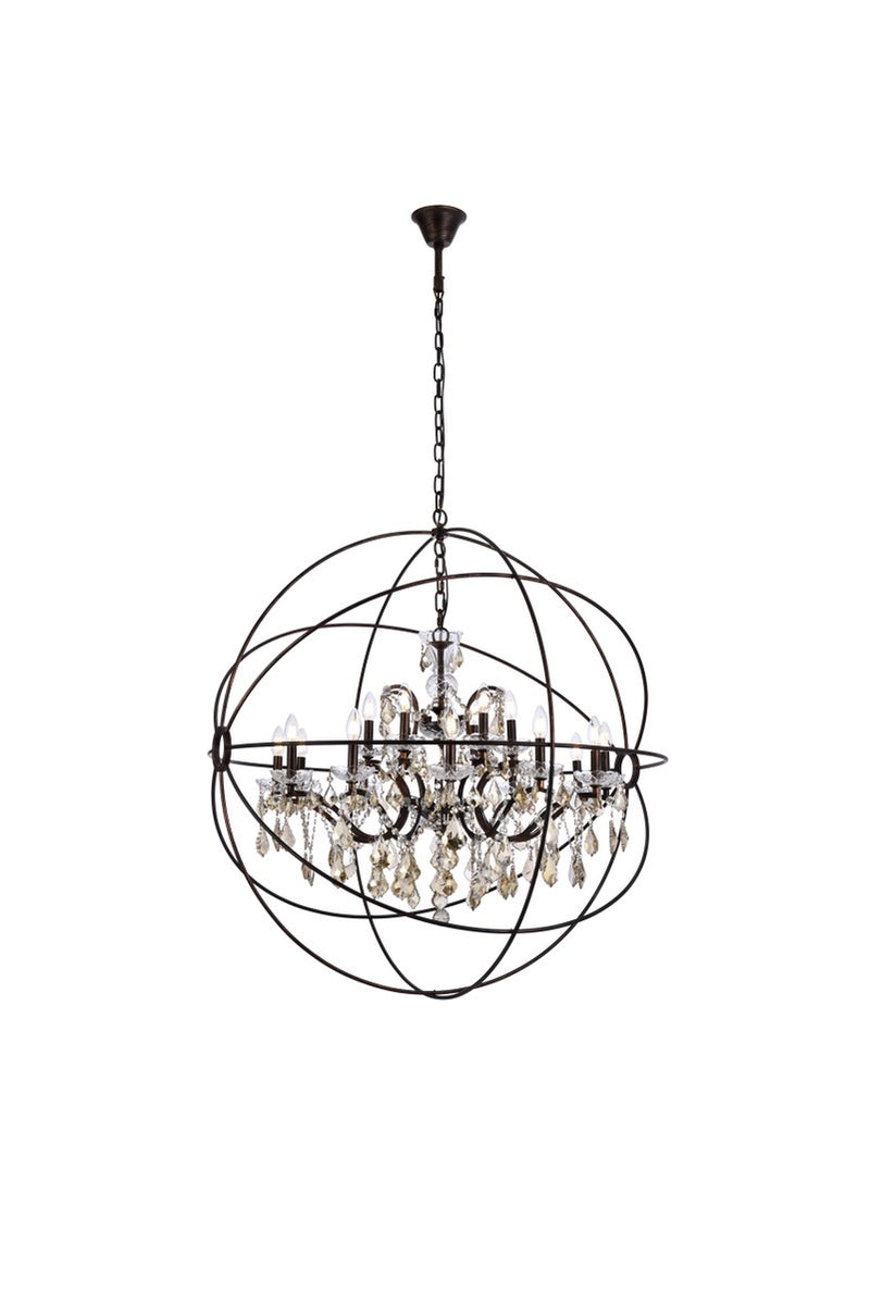 Elegant Lighting - 1130G43DB-GT/RC - 18 Light Chandelier - Geneva - Dark Bronze