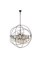 Elegant Lighting - 1130G43RI-GT/RC - 18 Light Chandelier - Geneva - Rustic Intent