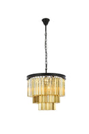 Elegant Lighting - 1201D20MB-GT/RC - Nine Light Chandelier - Sydney - Matte Black