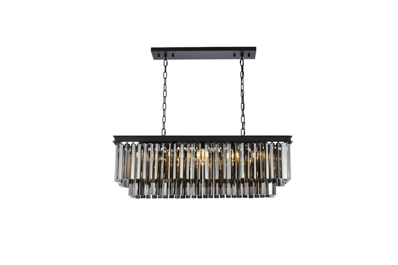 Elegant Lighting - 1202D40MB-SS/RC - 12 Light Chandelier - Sydney - Matte Black