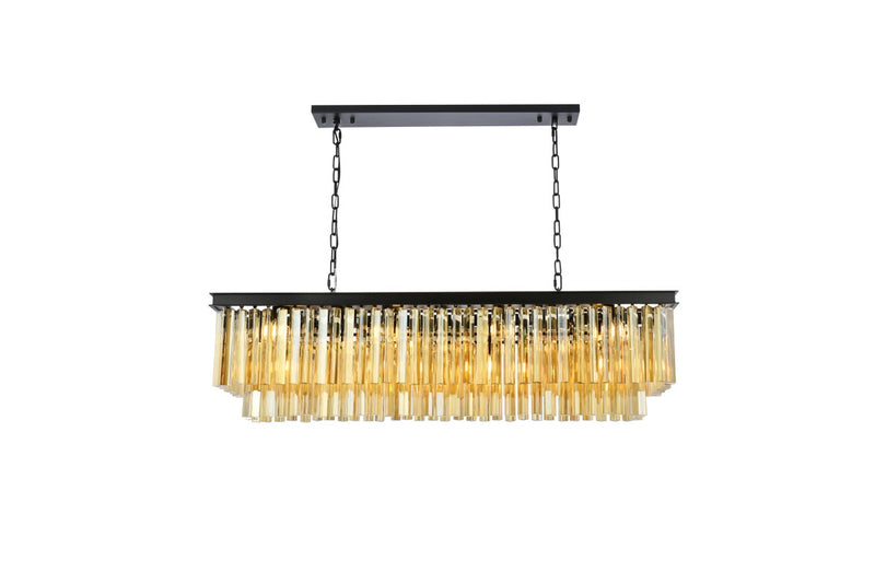 Elegant Lighting - 1202D50MB-GT/RC - 12 Light Chandelier - Sydney - Matte Black