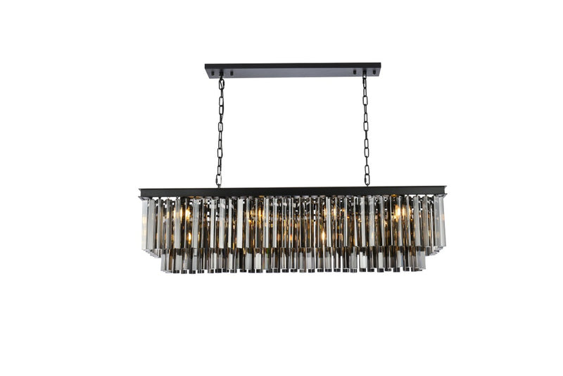 Elegant Lighting - 1202D50MB-SS/RC - 12 Light Chandelier - Sydney - Matte Black