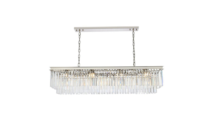 Elegant Lighting - 1202D60PN/RC - 12 Light Chandelier - Sydney - Polished Nickel