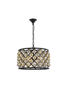 Elegant Lighting - 1206D20MB-GT/RC - Six Light Pendant - Madison - Matte Black
