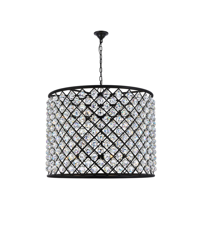 Elegant Lighting - 1206D35MB/RC - 12 Light Chandelier - Madison - Matte Black