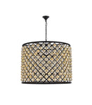 Elegant Lighting - 1206D35MB-GT/RC - 12 Light Chandelier - Madison - Matte Black