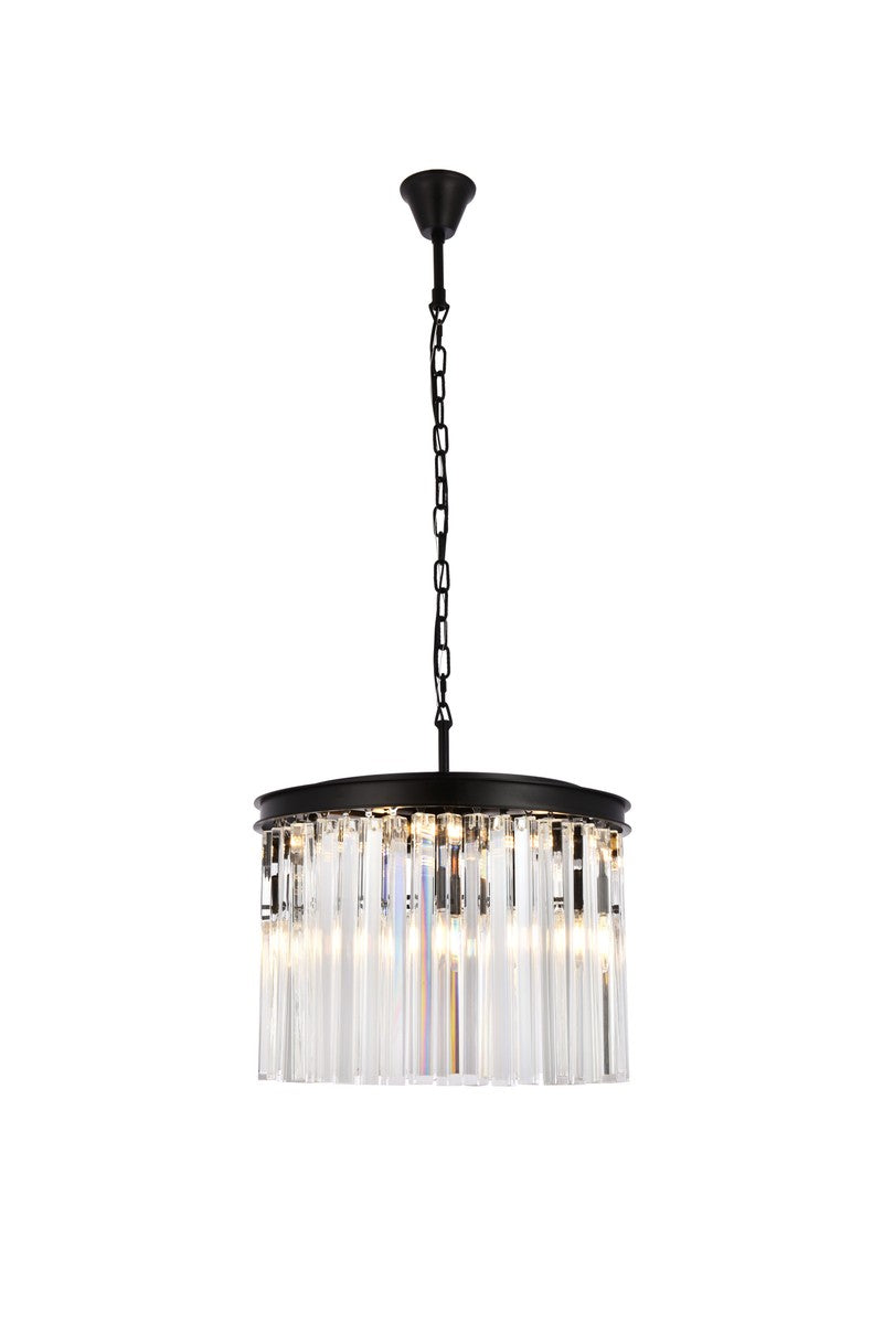 Elegant Lighting - 1208D20MB/RC - Six Light Pendant - Sydney - Matte Black