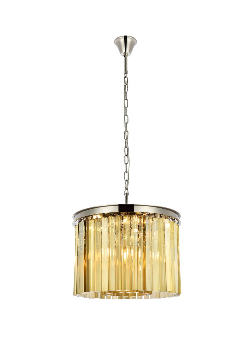 Elegant Lighting - 1208D20PN-GT/RC - Six Light Pendant - Sydney - Polished Nickel