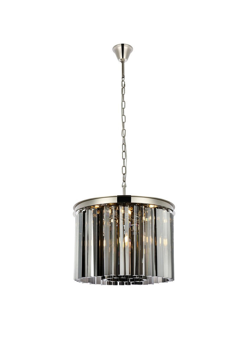Elegant Lighting - 1208D20PN-SS/RC - Six Light Pendant - Sydney - Polished Nickel