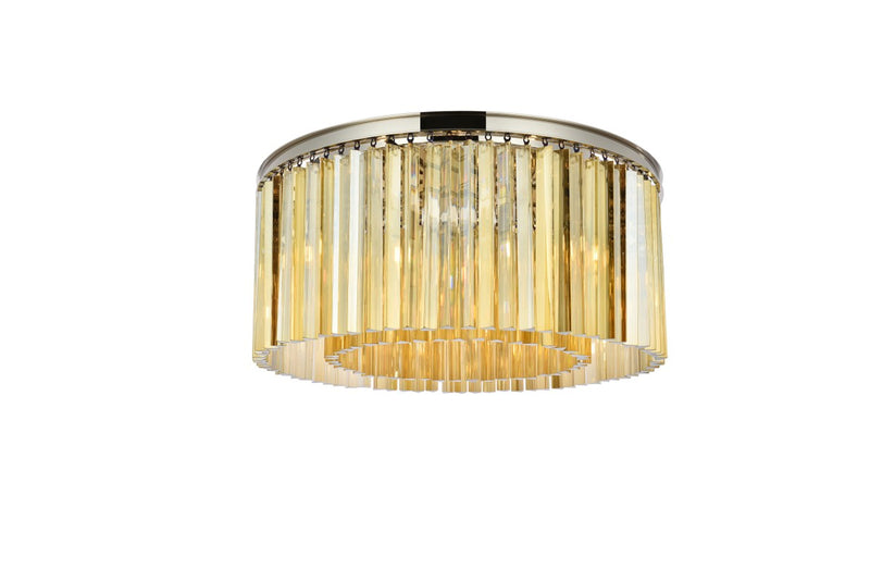 Elegant Lighting - 1208F31PN-GT/RC - Eight Light Flush Mount - Sydney - Polished Nickel