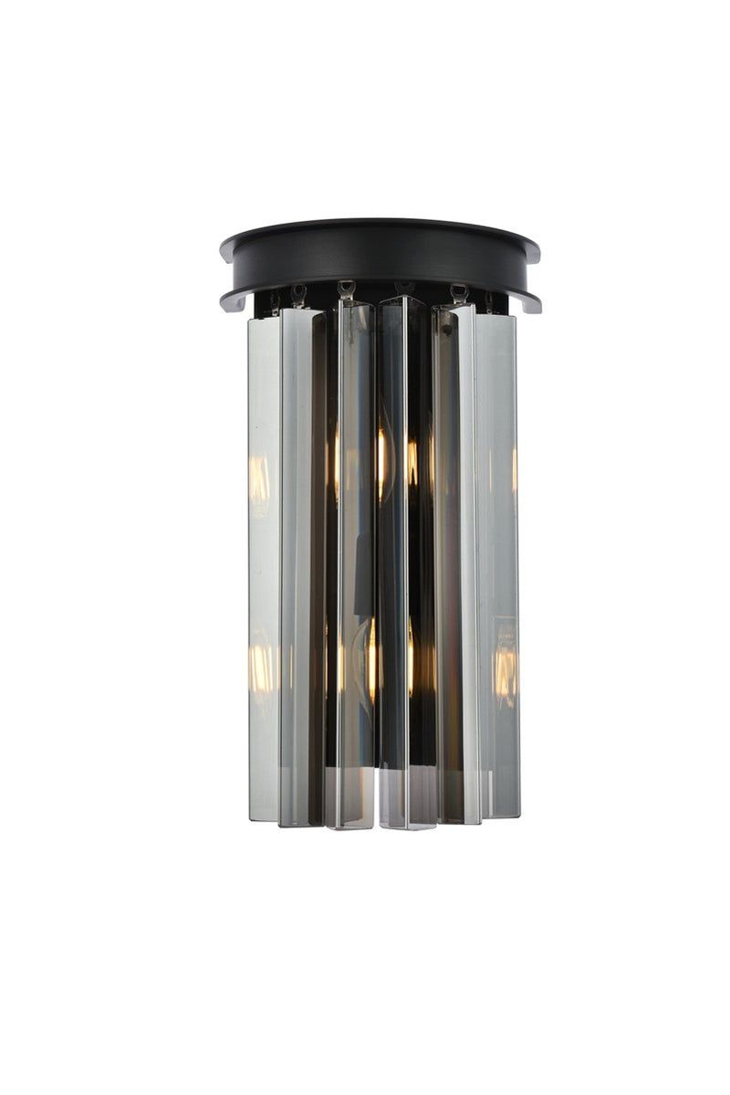 Elegant Lighting - 1208W8MB-SS/RC - Two Light Wall Sconce - Sydney - Matte Black