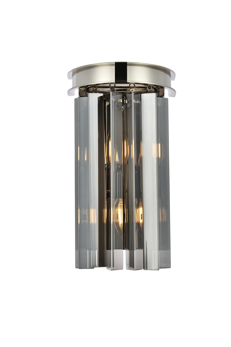 Elegant Lighting - 1208W8PN-SS/RC - Two Light Wall Sconce - Sydney - Polished Nickel