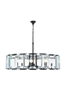 Elegant Lighting - 1211D43FB - Ten Light Chandelier - Monaco - Flat Black