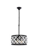 Elegant Lighting - 1213D16MB/RC - Four Light Pendant - Madison - Matte Black