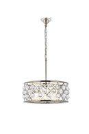 Elegant Lighting - 1213D20PN/RC - Five Light Pendant - Madison - Polished Nickel