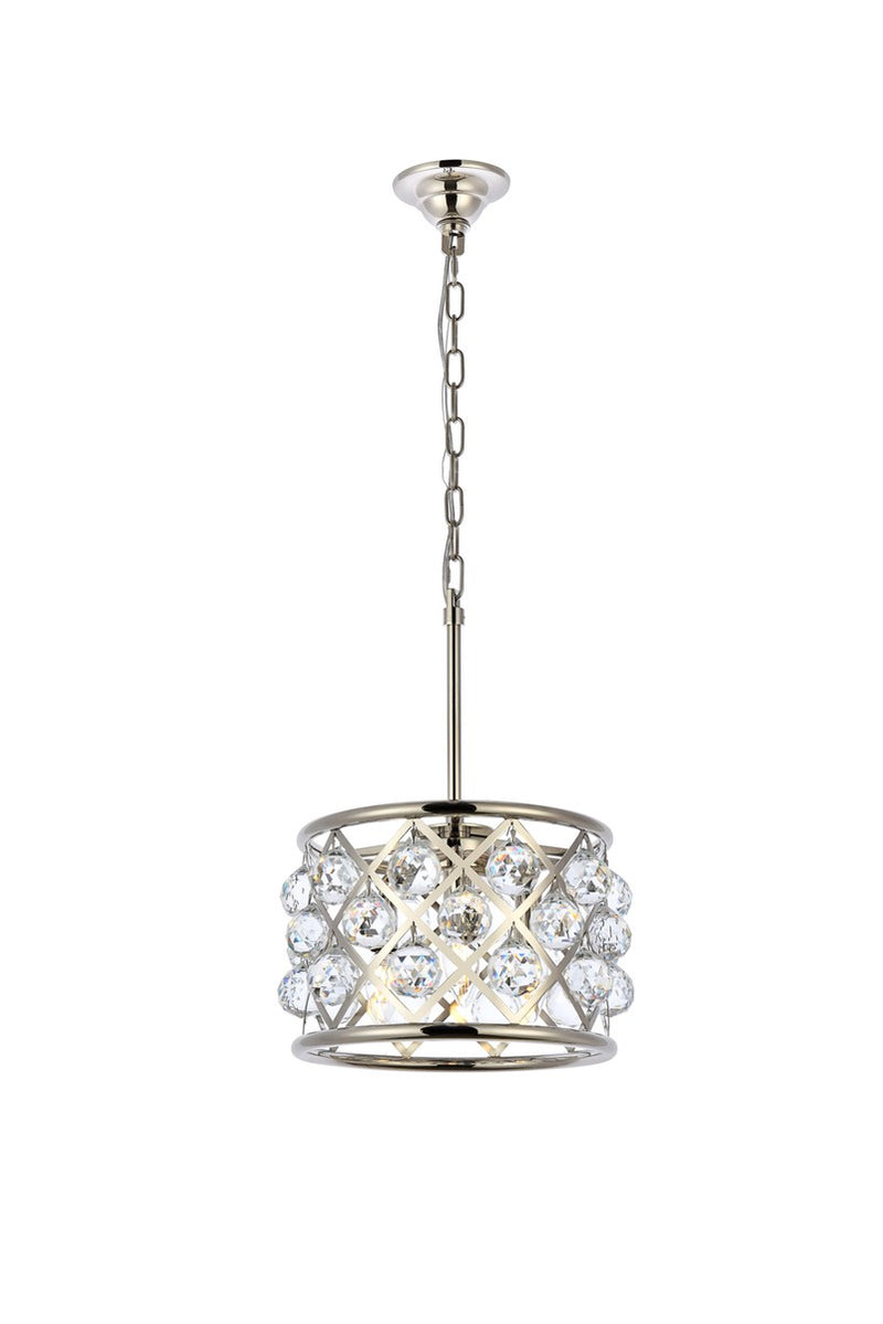 Elegant Lighting - 1214D12PN/RC - Three Light Pendant - Madison - Polished Nickel