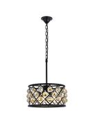 Elegant Lighting - 1214D16MB-GT/RC - Four Light Pendant - Madison - Matte Black