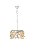 Elegant Lighting - 1214D16PN-GT/RC - Four Light Pendant - Madison - Polished Nickel