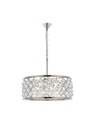 Elegant Lighting - 1214D25PN/RC - Six Light Chandelier - Madison - Polished Nickel