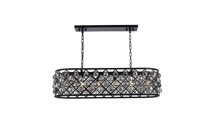 Elegant Lighting - 1216G40MB-SS/RC - Six Light Chandelier - Madison - Matte Black