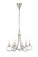Elegant Lighting - 1452D22PN - Six Light Pendant - Lyndon - Polished Nickel