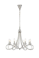 Elegant Lighting - 1452D28PN - Eight Light Pendant - Lyndon - Polished Nickel