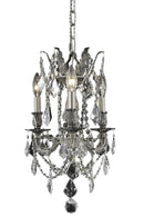 Elegant Lighting - 9203D13PW/RC - Three Light Pendant - Rosalia - Pewter